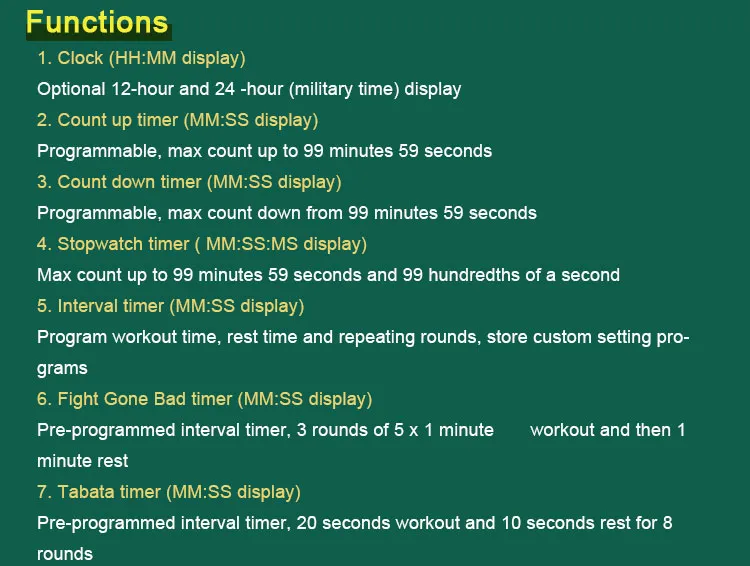 Exercise Training Timer Fitness Gym Equipment